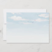 Ästhetisch blauer Himmel Blumen Frühjahrstag Einladung (Rückseite)