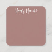 ästhetisch | Boho | Floral getrocknet | Visitenkar Quadratische Visitenkarte (Rückseite)