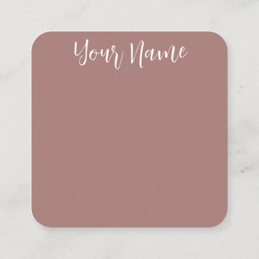 ästhetisch | Boho | Floral getrocknet | Visitenkar Quadratische Visitenkarte (Rückseite)