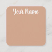 ästhetisch | Boho | Floral getrocknet | Visitenkar Quadratische Visitenkarte (Rückseite)