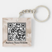 Ästhetisch-braune Geschäftsförderplatz Schlüsselanhänger (Rückseite)