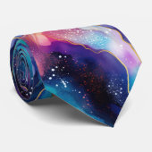 Ästhetisch bunt agiles Regenbogen-Glitzer Textur Krawatte (Gerollt)