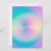 Ästhetisch bunt positive Aura strahlend Einladung (Rückseite)