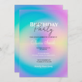 Ästhetisch bunt positive Aura strahlend Einladung (Vorne/Hinten)