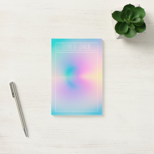 Ästhetisch bunt positive Aura strahlend Post-it Klebezettel (Büro)