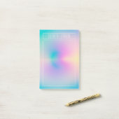 Ästhetisch bunt positive Aura strahlend Post-it Klebezettel (Auf Schreibtisch)