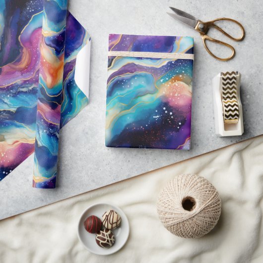 Ästhetisch bunter Regenbogen agieren moderner Glit Geschenkpapier (Kunsthandwerk)