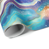 Ästhetisch bunter Regenbogen agieren moderner Glit Geschenkpapier (Rolleneckpunkt)