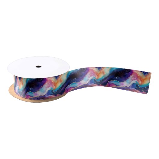 Ästhetisch bunter Regenbogen agieren moderner Glit Satinband (Spule)