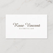 Ästhetisch Einfach Moderner Wellness-Center Beauty Visitenkarte (Rückseite)