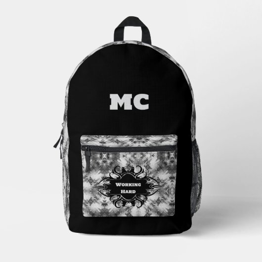 Ästhetisch elegant Abstrakt ethnisch Bedruckter Rucksack (Vorderseite)