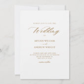 Ästhetisch elegante Hochzeitswasserfarbe Einladung (Rückseite)