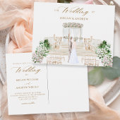 Ästhetisch elegante Hochzeitswasserfarbe Postkarte