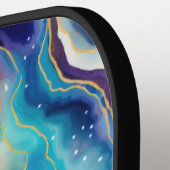 Ästhetisch farbiger Glitzer-Agontur-Monogramm Pickleball Schläger (Linke Seite)