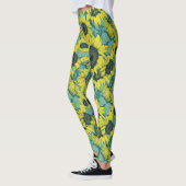 Ästhetisch farbiges Sonnenblumenmuster Leggings (Links)