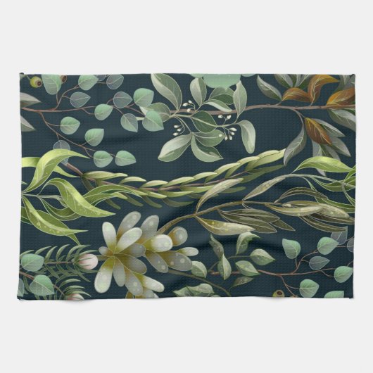 Ästhetisch floral geschirrtuch (Horizontal)