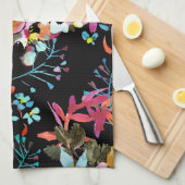 Ästhetisch floral geschirrtuch (Viertel Falte)