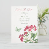 Ästhetisch floral save the date (Stehend Vorderseite)