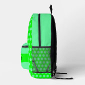 Ästhetisch grüne Farbe - Neon Anfangsname Monogram Bedruckter Rucksack (Rechts)