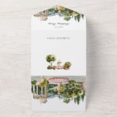 Ästhetisch-grünes Party All In One Einladung (Außenbereich)