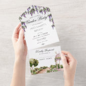 Ästhetisch-grünes Party All In One Einladung (Abreißen)