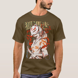 Ästhetisch Japanisch Kabuki Kitsune Maske Demon Sa T-Shirt