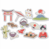 Ästhetisch Japanisch Orientalisch Stickers Aufkleber (Vorderseite)