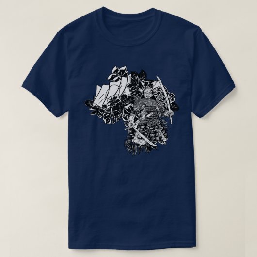 Ästhetisch Japanisch Samurai Warrior  T-Shirt (Design vorne)