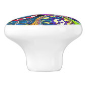 Ästhetisch künstlerisches Multicolormuster Bahia i Keramikknauf (Seitenansicht)