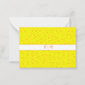 Ästhetisch Minimalistisch mit Borders & Monogram Mitteilungskarte (Rückseite)