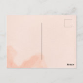 Ästhetisch Pink Blume Bouquet Girl Postcard Postkarte (Rückseite)