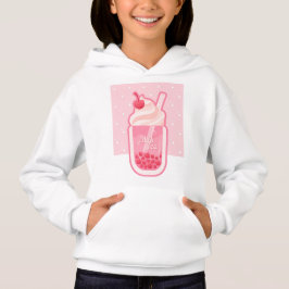 Ästhetisch Pink Milk Tea Hoodie 02