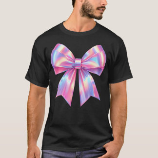 Ästhetisch Pink Ribbon Bow Y2K T-Shirt
