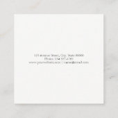 Ästhetisch Quadratische Visitenkarte (Rückseite)