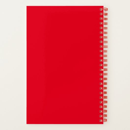 Ästhetisch Red Minimalistic Bold Name Chic Notizblock (Rückseite)