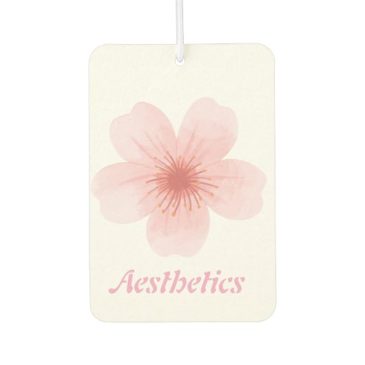 Ästhetisch-rosa Blume Autolufterfrischer (Vorderseite)