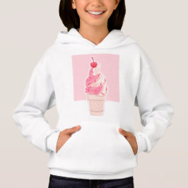 Ästhetisch rosa Eiscreme Hoodie 01