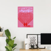 Ästhetisch-rosa Herz Poster (Heimbüro)
