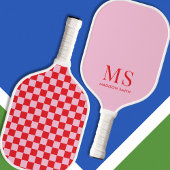 Ästhetisch rosa, kariert pickleball schläger