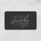 Ästhetisch-rosa Lashes Techniker Makeup Stylist Visitenkarte (Vorderseite)