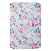 Ästhetisch rosa Rosenmuster, Blume Badematte (Vorderseite Vertikal)