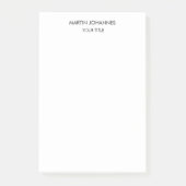 Ästhetisch Schlicht Beruflich Post-it Klebezettel (Vorderseite)