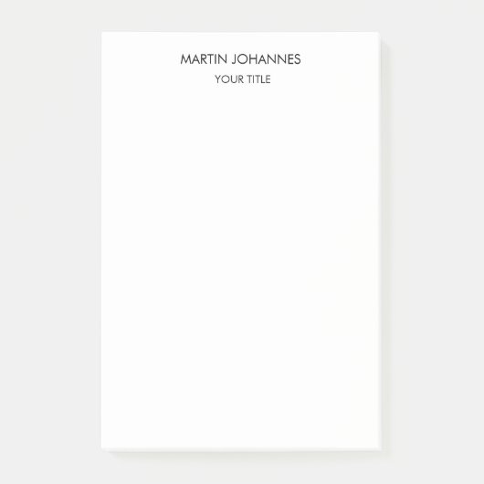 Ästhetisch Schlicht Beruflich Post-it Klebezettel (Vorderseite)