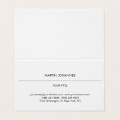 Ästhetisch Schlicht Beruflich Visitenkarten (Außenseite Aufgefaltet)