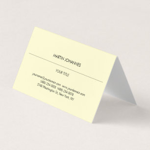 Ästhetisch schlicht professionelle Cremefarbe mode Visitenkarten