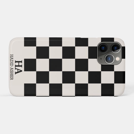 Ästhetisch überprüfte Retro-Mit Monogramm Initiale Case-Mate iPhone Hülle (Rückseite (Horizontal))