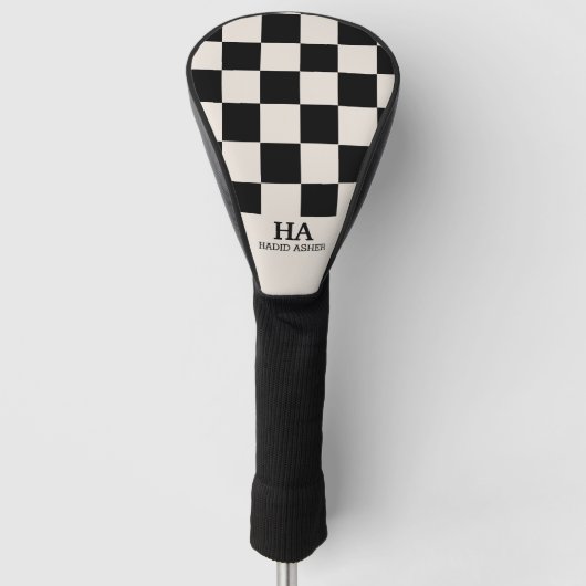 Ästhetisch überprüfte Retro-Mit Monogramm Initiale Golf Headcover (Vorderseite)