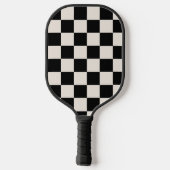 Ästhetisch überprüfte Retro-Mit Monogramm Initiale Pickleball Schläger (Rückseite)