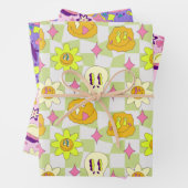 Ästhetisch Y2K Trippy Psychedelic Ungewöhnlich Geschenkpapier Set (Beispiel)