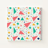 ästhetische 80er Jahre Retro Memphis funky geometr Notizblock (Rückseite)